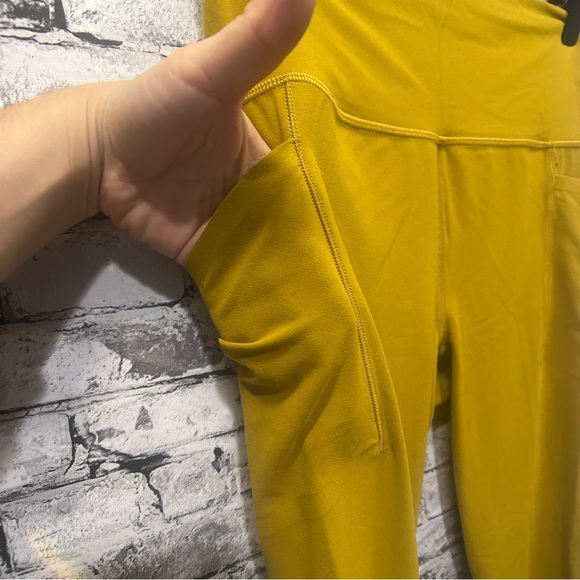 EUC Athleta Mustard Yellow High-Rise Leggings Size S - Picture 4 of 11